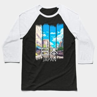 Tokyo Street Sunny Day Cityscape – Anime Shirt Baseball T-Shirt